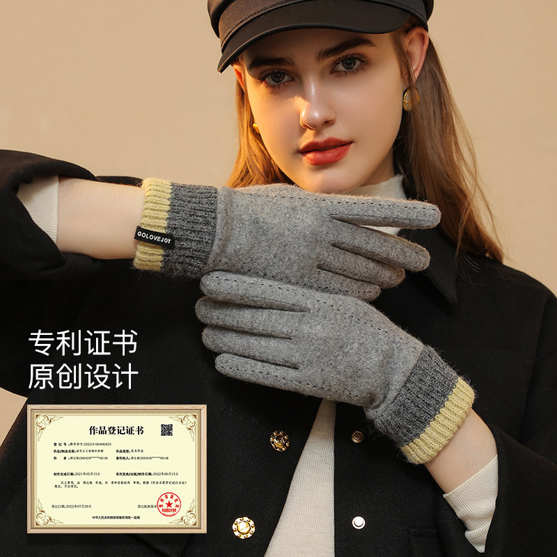 Novas luvas de inverno feminin - Wool Glove Lined avaliação e preço