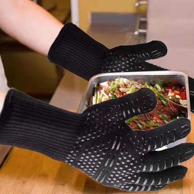 1 par luvas de forno luvas de  - Oven Mitt Silicone avaliação e preço